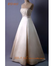WD 012 Атласное свадебное платье капучино